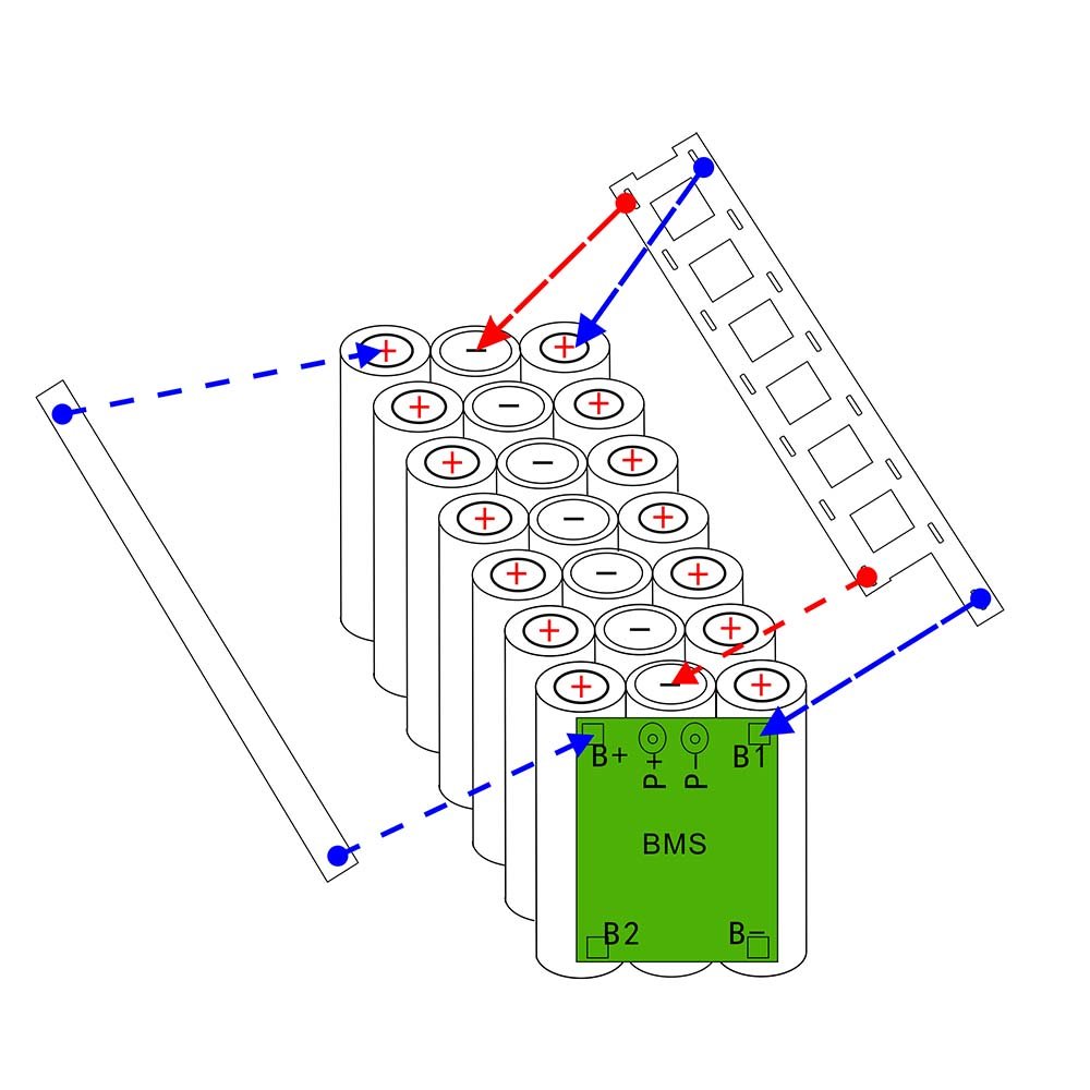 3S7P 12V 7AH battery pack connection guide BMS