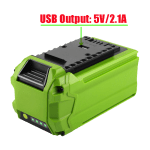 greenworks 40V battery box USB output