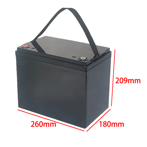 12V 70AH battery box size