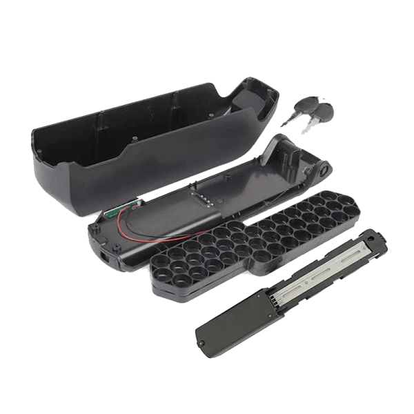 Cuttle ebike battery case DP-2170-4c open
