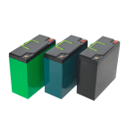 12V 20AH battery box empty with handle green blue black