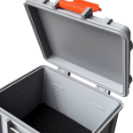 Lithium Battery Cells Storage box gray open