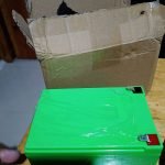 12V 12AH battery box apple green unpack